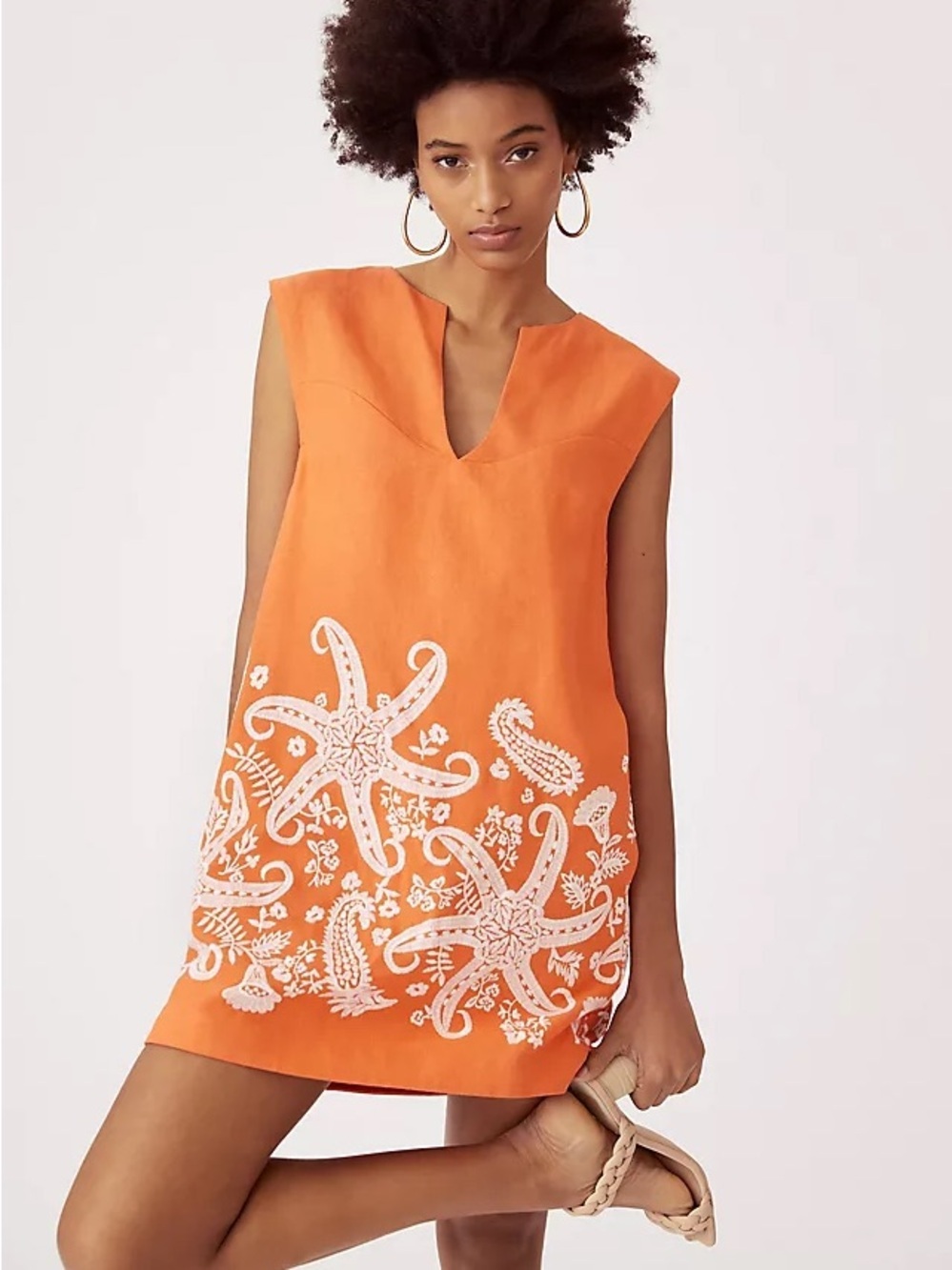 Anthropologie  Embroidered Starfish Dress
